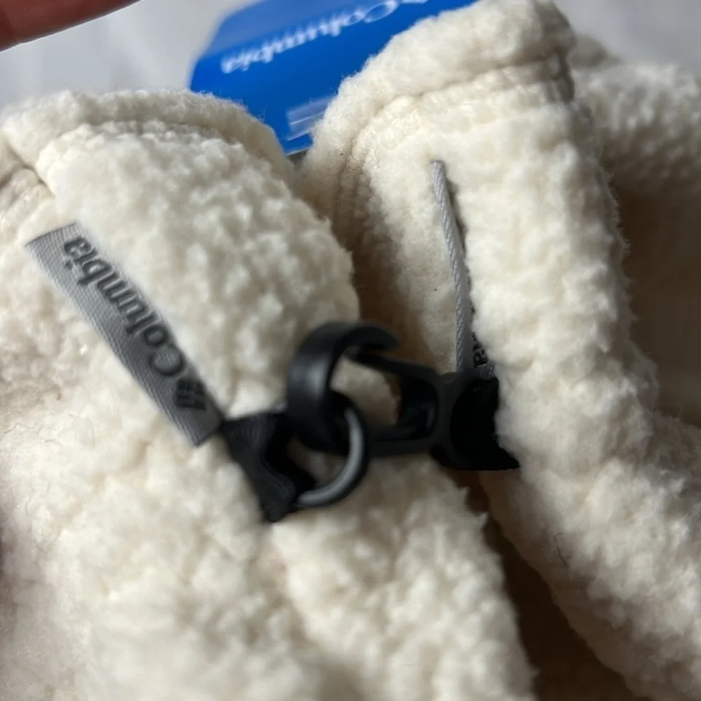 Columbia Boulder‎ Springs Cream Ivory Hat and Gloves Set Youth Medium